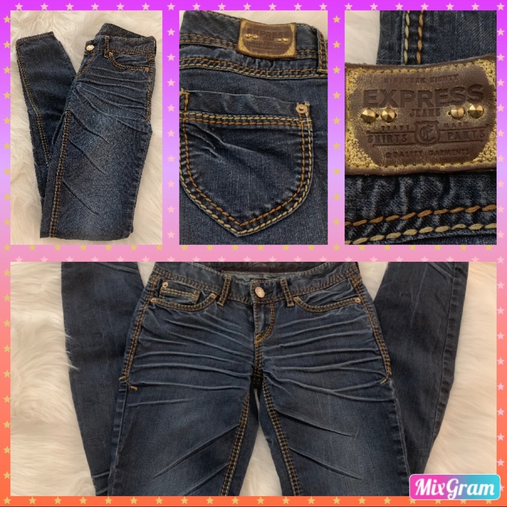 Express skinny stretch jean leggings size 2